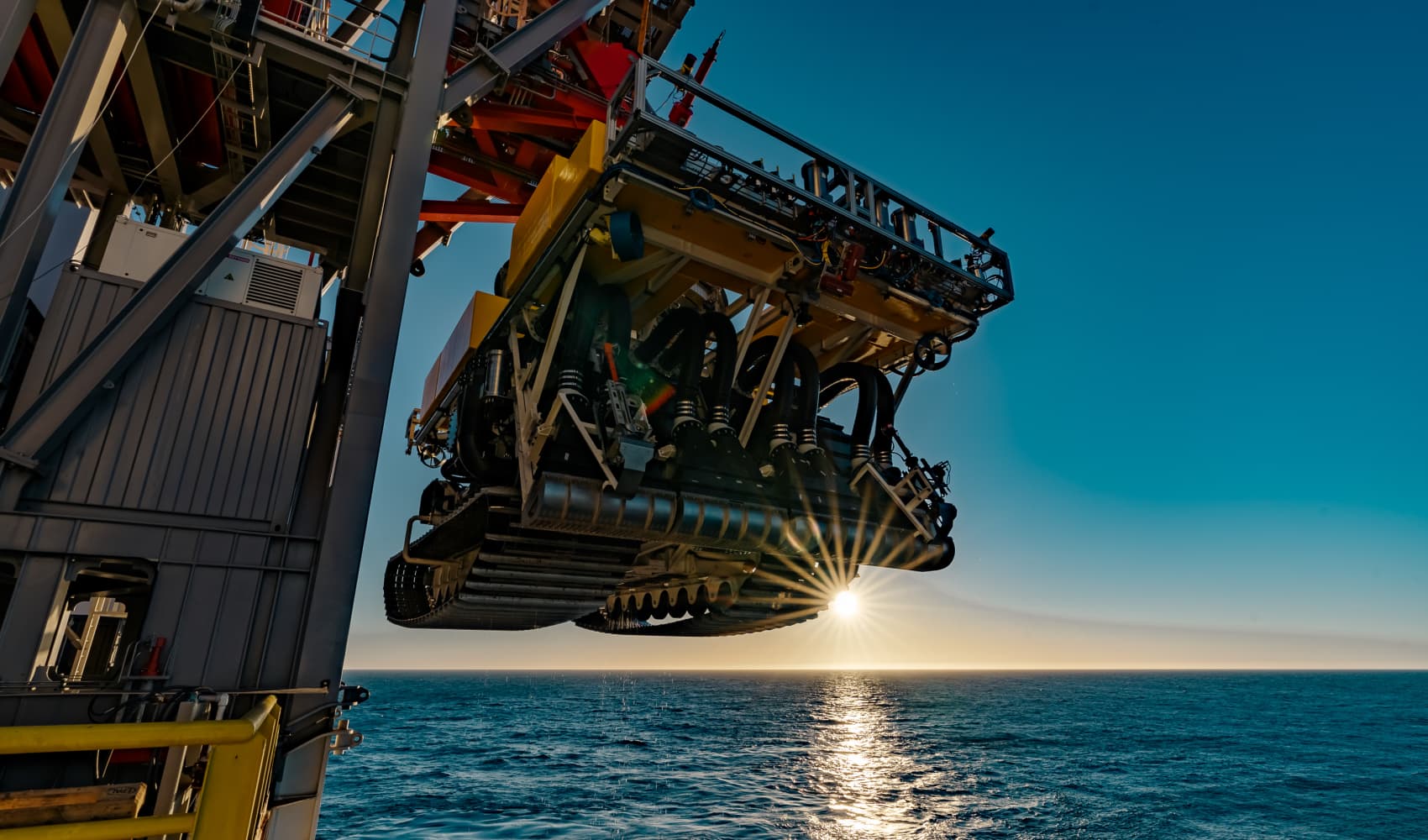 The pilot nodule collector vehicle designed by Allseas for use by The Metals Company. Photo provided by The Metals Company.